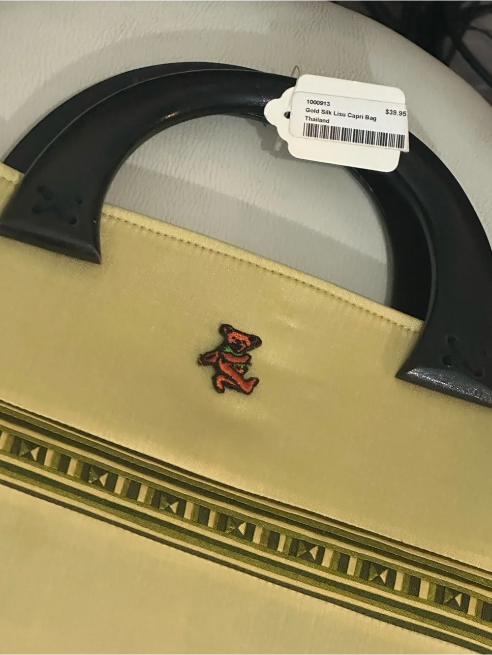NWT Grateful Dead Dancing Bear Silk Bag